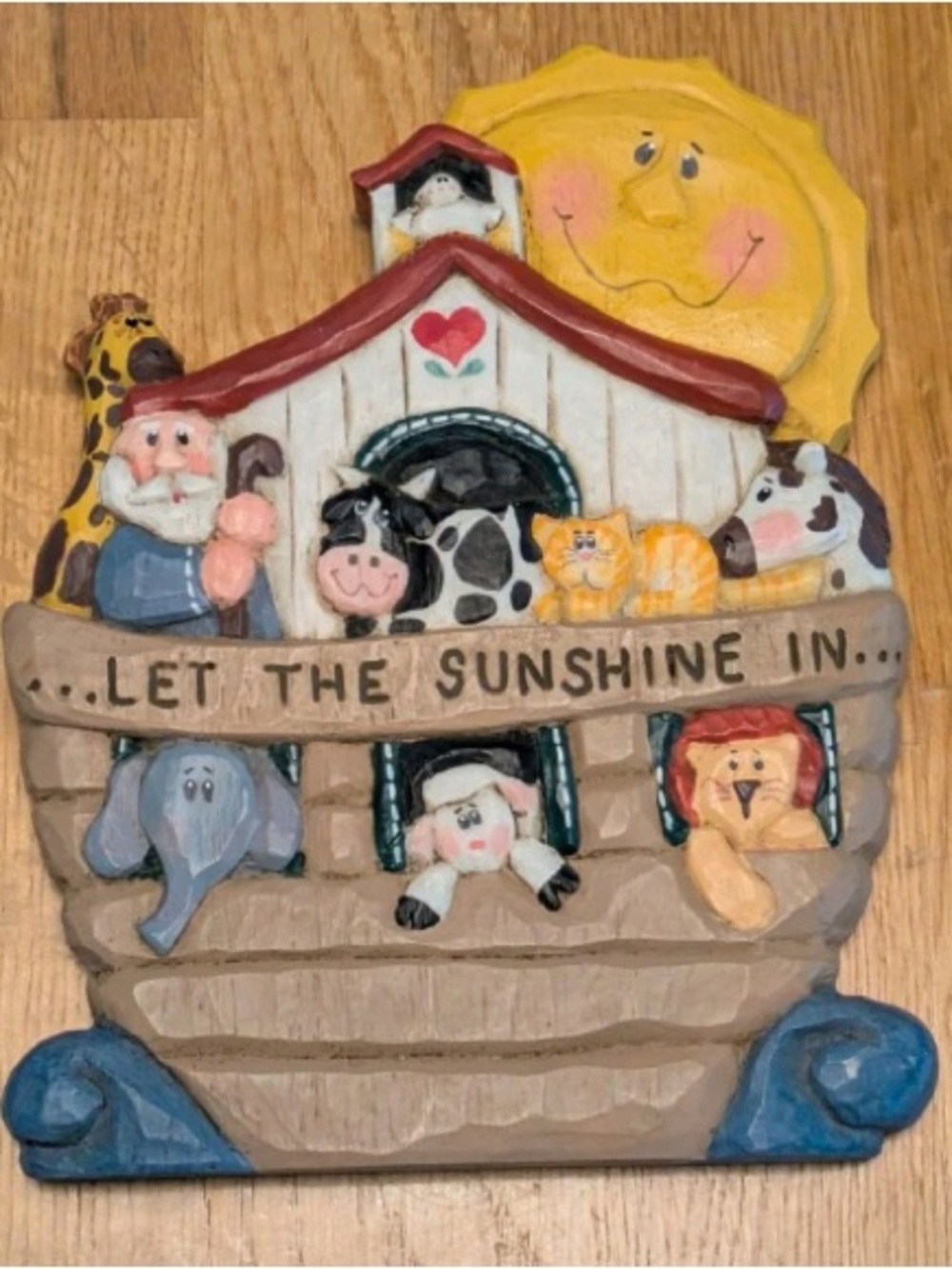 Eddie Walker Noah's Ark Wall Hanger Plaque Let The Sunshine In Childs Roo